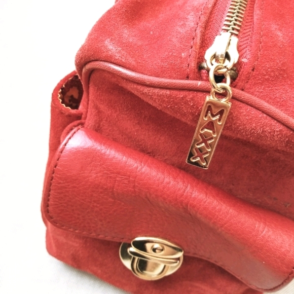Maxx Studio Red Suede Purse 7-i - Picture 5 of 9